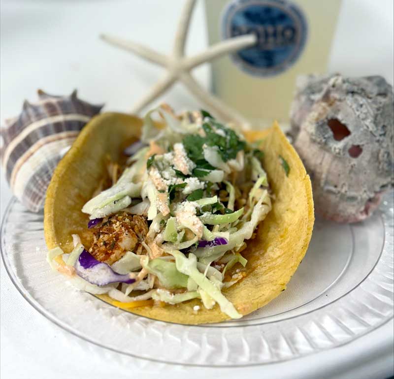 Taco on plate