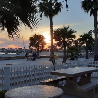 Views of the beach at Doho Cafe